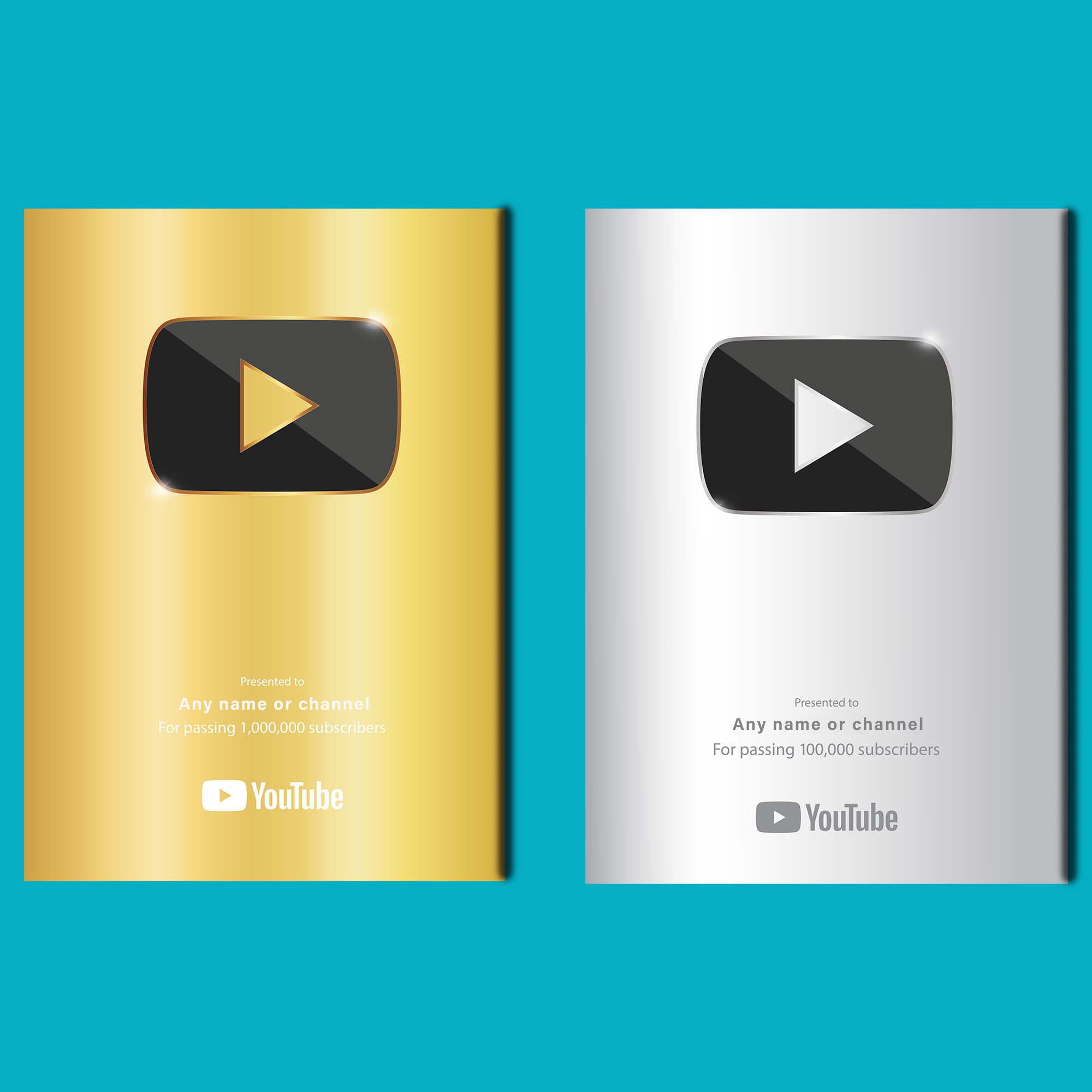 Gepersonaliseerde youtube play button award aangepaste etsy nederland