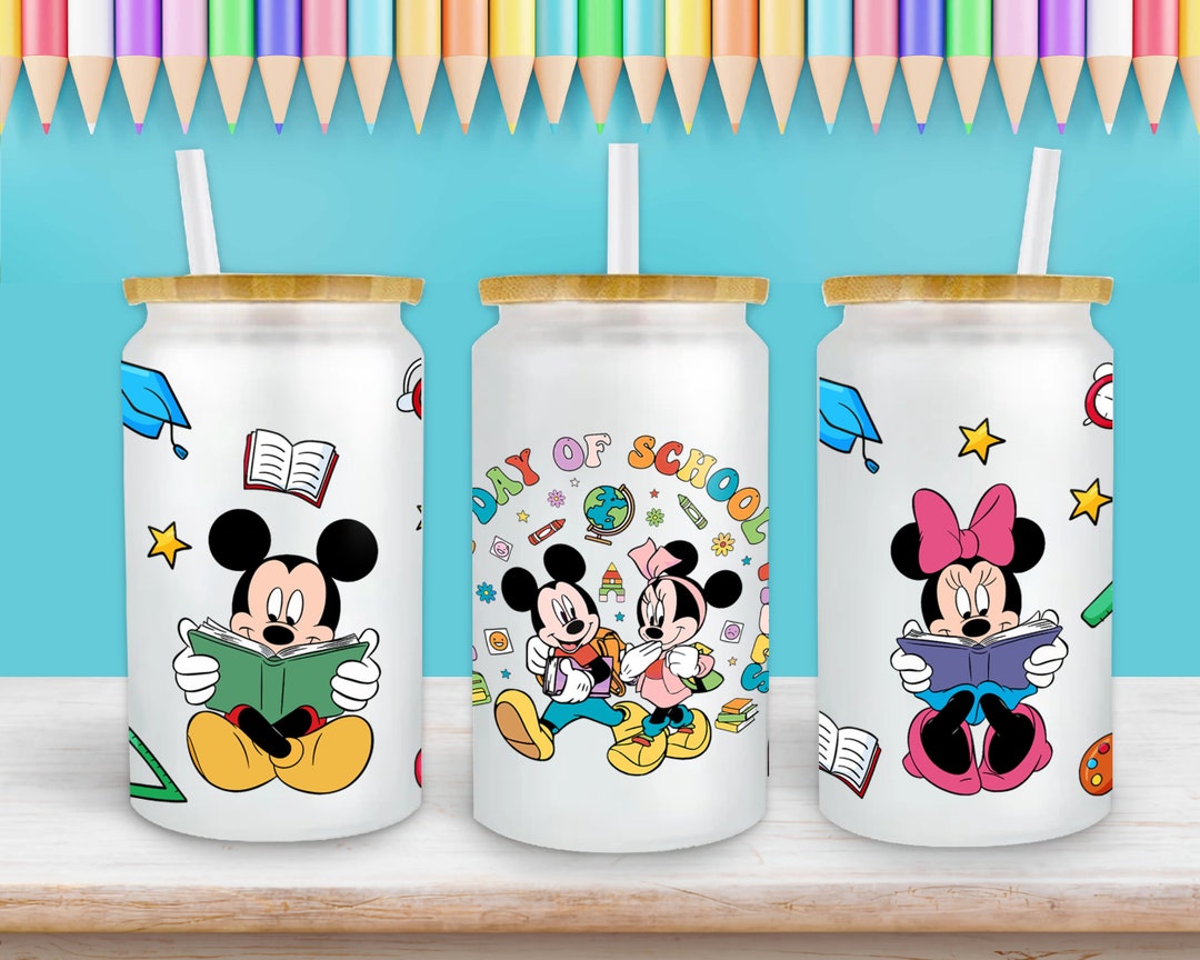 School Vibes 16oz Libbey Glass Wrap Png, Back to School 16oz Tumbler ...