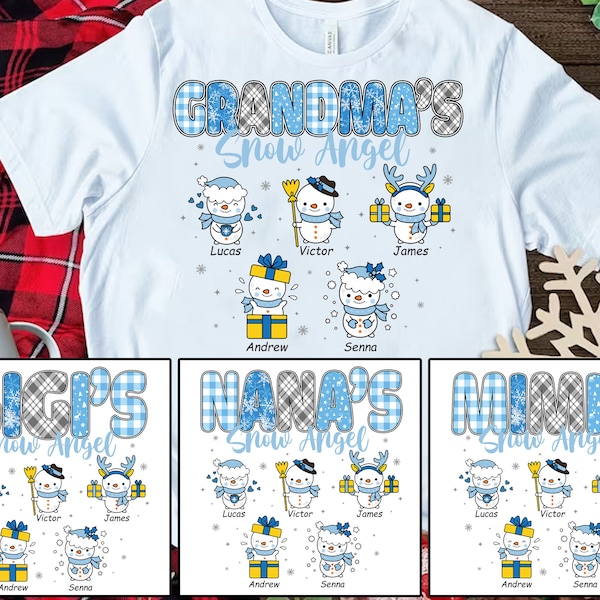 Personalized Winter Grandma Png, Frozen Png, Snowman Winter Png, Grandma Snow Angels Png, Snowflake Png, Christmas Snowman Png, Winter Png