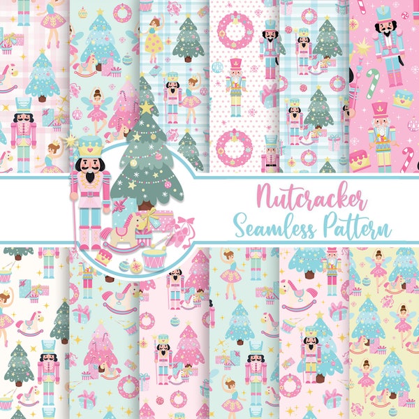 Nutcracker Digital Paper Seamless Pattern - Etsy