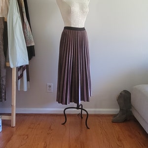 1990s lavender velvet accordion pleated skirt