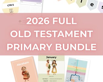 LDS 2026 Primary Bundle | Old Testament | Bulletin Printables