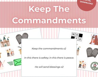 Keep The Commandments: LDS Primary Singing Time Flip Chart (Digital Download)