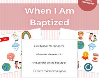 When I Am Baptized: LDS Primary Singing Time Flip Chart (Digital Download)