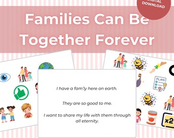 Families Can Be Together Forever: LDS Primary Singing Time Flip Chart (Digital Download)