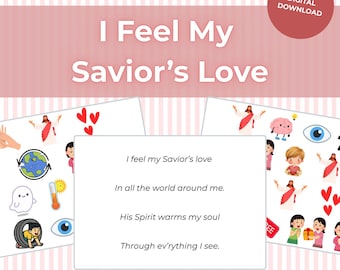 I Feel My Savior's Love: LDS Primary Singing Time Flip Chart (Digital Download)