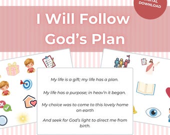 I Will Follow God's Plan: LDS Primary Singing Time Flip Chart (Digital Download)