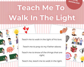 Teach Me To Walk In The Light: LDS Primary Singing Time Flip Chart (Digital Download)
