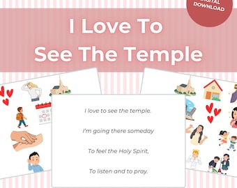 I Love To See The Temple: LDS Primary Singing Time Flip Chart (Digital Download)