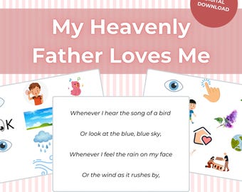 My Heavenly Father Loves Me: LDS Primary Singing Time Flip Chart (Digital Download)