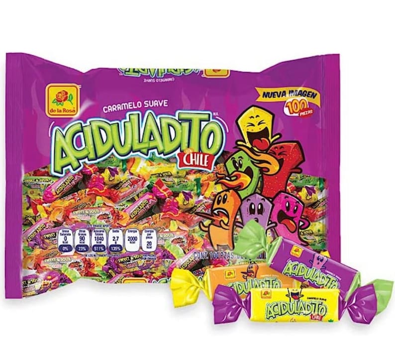 Mexican Candy, 100 Pieces Aciduladito Candy, Sour Candy, Mexican Candy