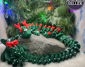Articulated Mistletoe Dragon - 3dPrinted Fidget Dragon