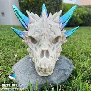 Crystal Dragon Skull - 3d Print Dragon Skull