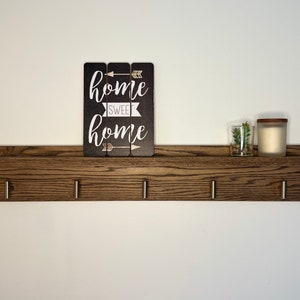 Coat Rack and Key Holder, Entryway organizer, shelf, wall mounted coat rack, wall mounted coat rack, wooden coat rack, coat rack with shelf