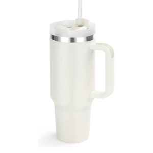 Ships Today! Stanley Style Quencher Stainless Steel Vacuum Insulated 40 oz Tumbler w/ Handle and Lid w/ Straw for Water Iced Tea or Coffee
