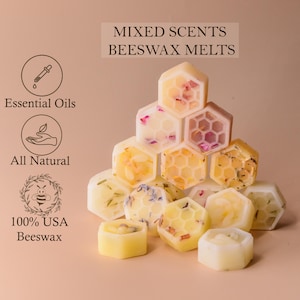 Organic Beeswax Melts Sample Box: Essential Oil Aromatherapy Tarts