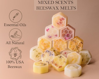 Organic Beeswax Melts Sample Box: Essential Oil Aromatherapy Tarts