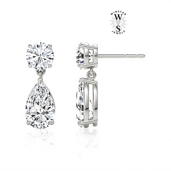 Lab Created Diamond Earrings Screw Back Etsy