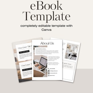 eBook template, Canva template, Editable eBook, Lead magnet, course template, course creator template, modern workbook, guidebook template