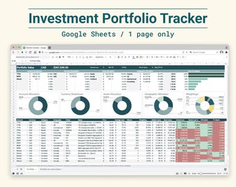 Excel Investment Portfolio Tracker Etsy Excel Investment Portfolio Tracker Etsy