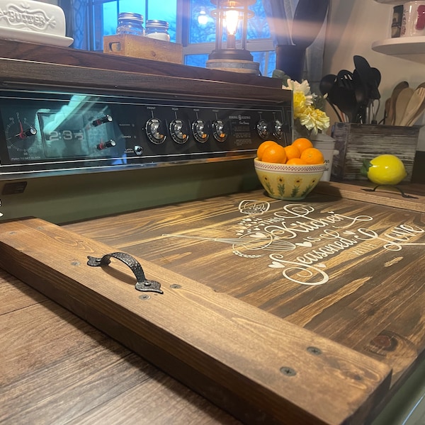 Stove Top Cover Cutting Board Etsy