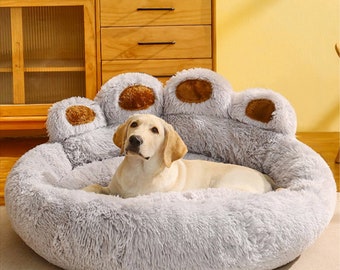 Confort ultime : canapés-lits lavables en peluche pour animaux de compagnie avec accessoires chauds pour chiens, chats et chiots de toutes tailles