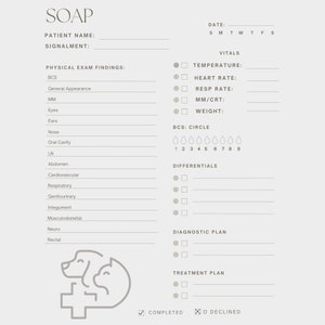 Veterinary SOAP Template; Easy Download. VetMed Record Template. Veterinarian Record Digital Template. Digital. PNG.