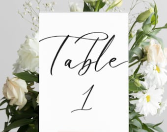 Digital Wedding Table Number Template. Easy Download. Custom. EDITABLE. PDF. JPG.