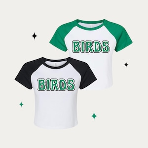 Birds Crop Top Raglan-T-Shirt, Philly Spieltag Outfit, Damen-Fußball-Crop-Shirt