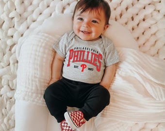 Body pour bébé des Phillies de Philadelphie, fan de baseball, cadeau de match de football à Philadelphie, baby shower