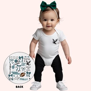 Road to Victory Philadelphia Football Collage Baby Onesie, Philly Game Day Outfit, Baby Shower Gift for Philly Fans
