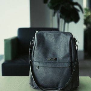 Gajoni Sac à dos en cuir végétalien - Sac à main antivol multi-usage pour femme - Accessoire de mode durable, résistant à l'eau et respectueux de l'environnement