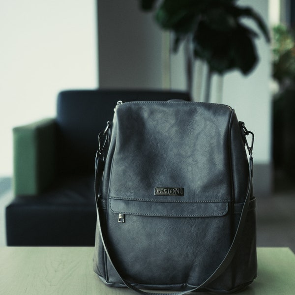 Gajoni Vegan Leather Backpack Purse - Multi-use Anti-Theft Handbag for Women - Durable, Water-Resistant, Eco-Friendly Fashion Accessory