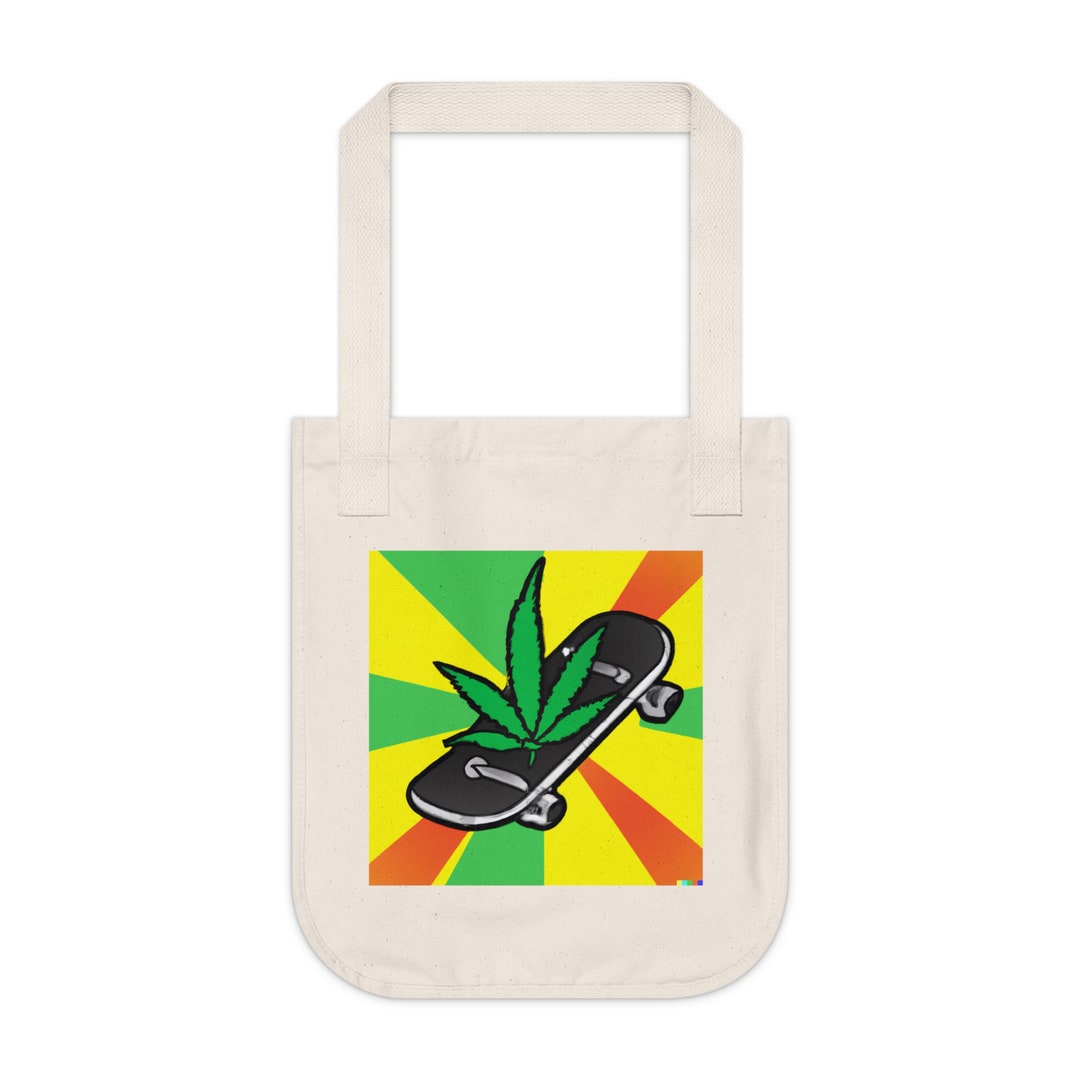 Skate Board Canvas Tote Bag Organic Canvas Tote Bag Sports Tote Bag