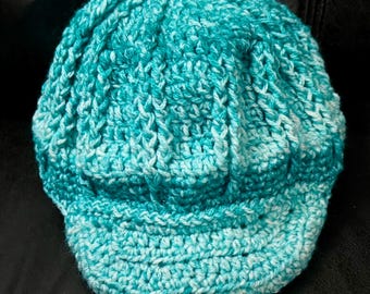 Hand Crocheted Ball Cap Hat