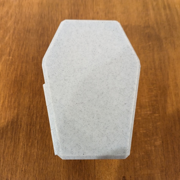 3D Printable Coffin Deck Box with Magnet Closure - .STL file for 100-card Commander deck box for MTG or other TCGs