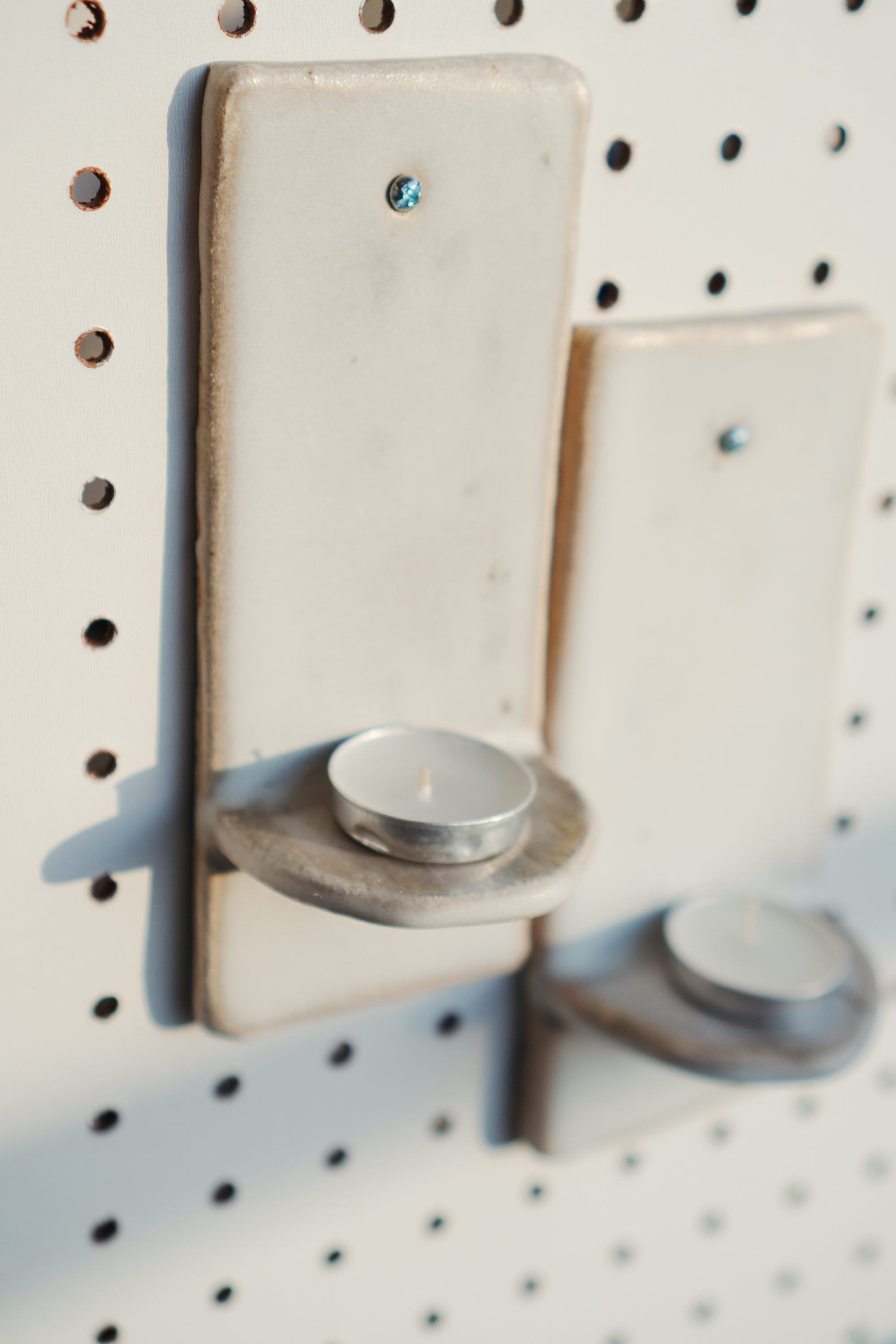 Pair of Skinny Wall Shelves - Cielo Gris