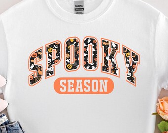 Camiseta de Halloween para la temporada espeluznante - Camiseta retro de calabaza y fantasma
