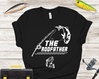T-shirt de pêche Rodfather, cadeau drôle de papa pêcheur