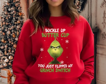 Funny Grinch Switch Sweatshirt – Sarcastic Xmas Holiday Sweater