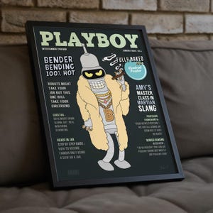 Affiche Bender – Illustration Drôle Inspirée de Futurama