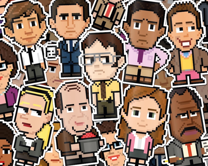 Pixel Art Stickers Funny TV Gift – Retro Vinyl Decals From a Certain ...