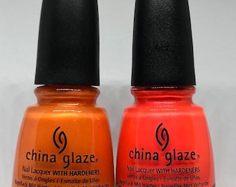 china glaze nail polish Orange you Hot + Surfin' for Boys Discontinued Lacquers - Summer Neons Collection