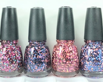 China Glaze Glitter Nail Polish Set, 6 Colors