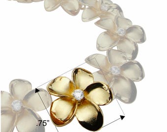 ◆VINTAGE HOLLYWOOD◆ Hawaiian Flower Bracelet VH2336BR006B XLG Hawaiian Plumeria Bracelet | Made in Hawaii | Flower