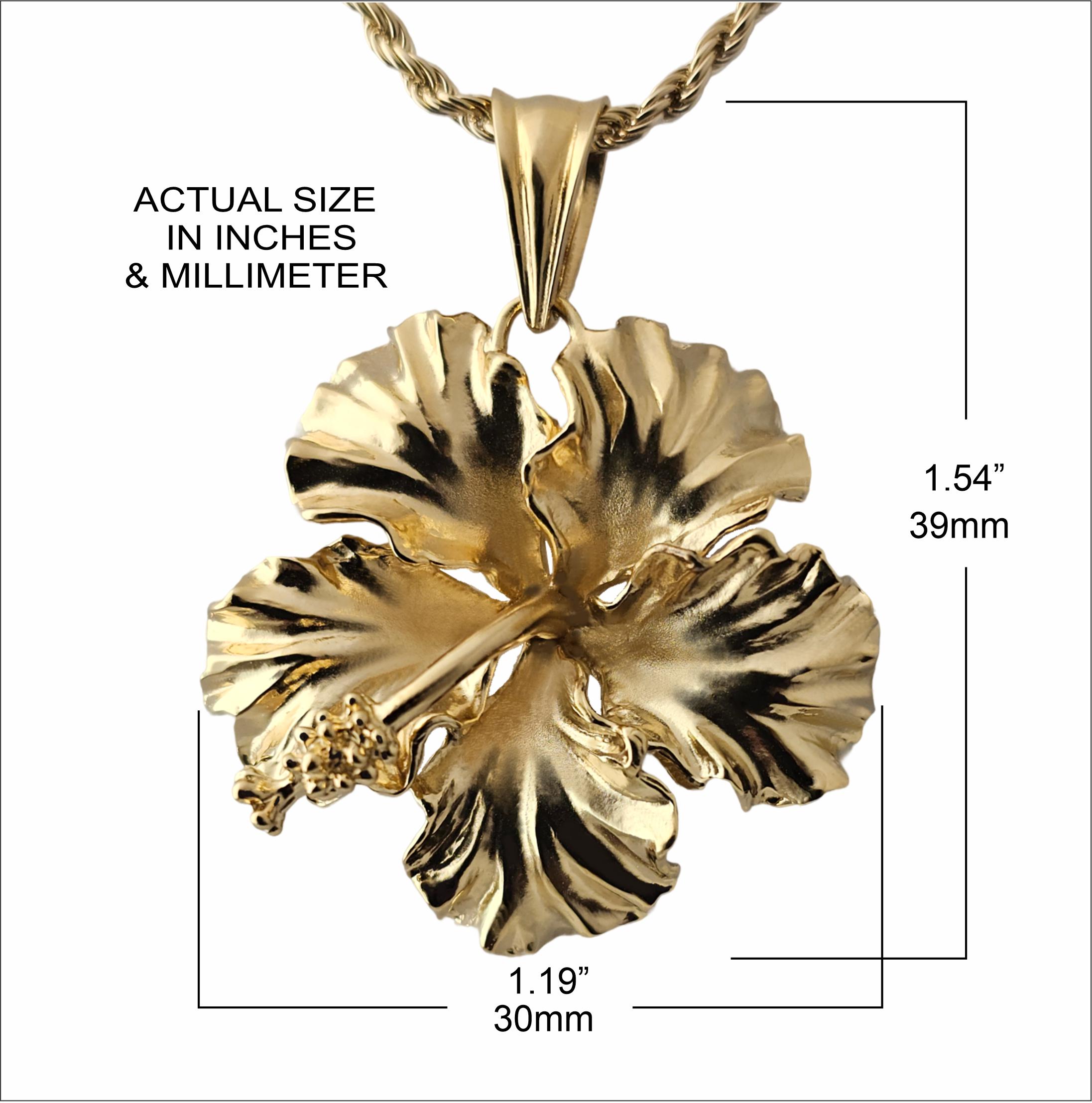 Large Hibiscus Pendant: 14K Gold-glaze Silver Hawaiian Jewelry - Etsy Large Hibiscus Pendant: 14K Gold-glaze Silver Hawaiian Jewelry - Etsy