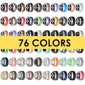 Elastic Solo Braided Loop Apple Watch Replacement Band 45mm 49mm 41mm Many Colors