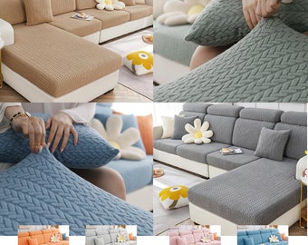 Sofa Cover Elastic Fittted Slipcover For Couch Protection - Sofa Saver Pro - Laurel Pattern