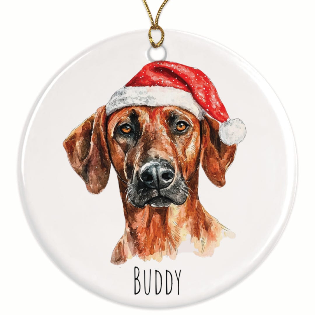 Rhodesian Ridgeback Personalized Christmas Ornament - Enter Your Dog's ...