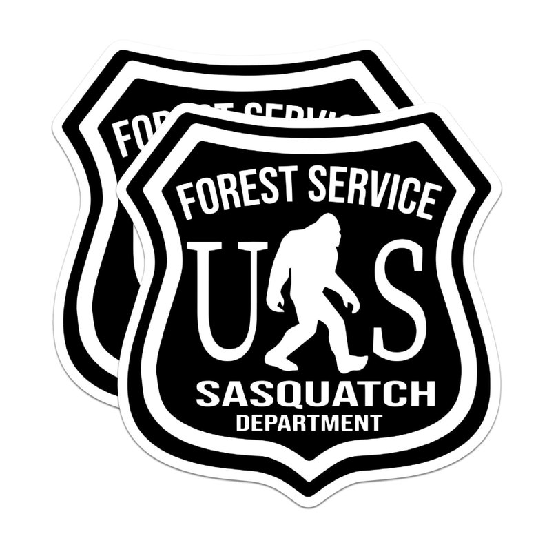 US Forest Service Sasquatch Sticker - Bigfoot Vinyl Decal - Made In USA